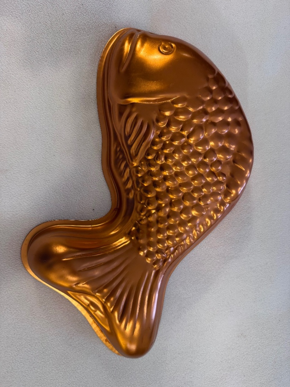 Vintage Copper-Tone Fish Mold Wall Decor Kitchen Jello Mold Cottagecore Retro
